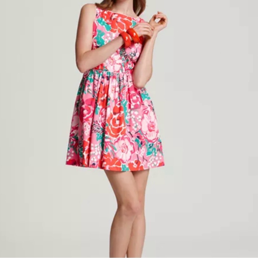 Lilly Pulitzer Pink and Green Floral Dress